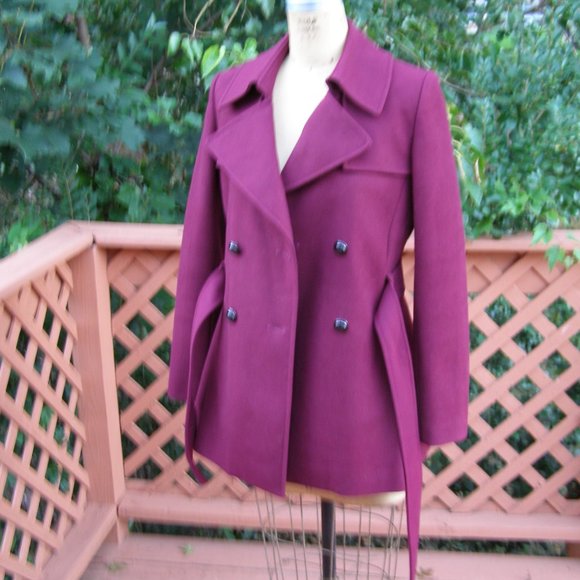 NEW size 8 Stunning VIA SPIGA short Dressy Coat w/Belt - Picture 10 of 15